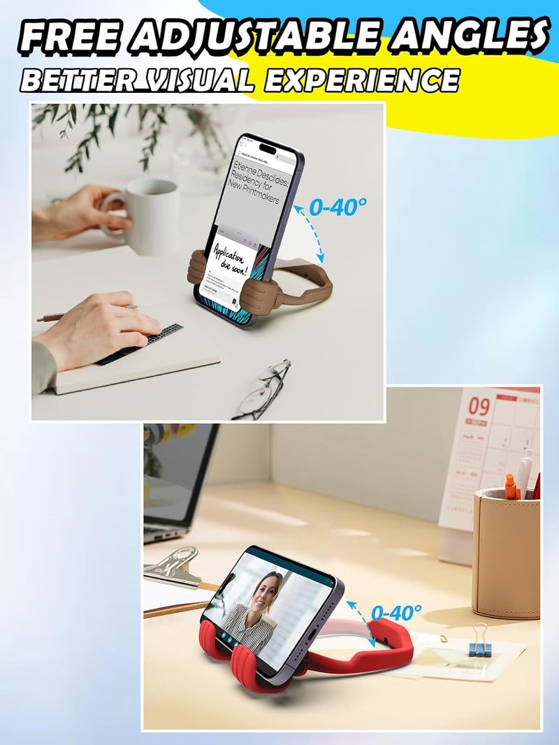 CALDEVER Stocking Stuffers for Teens Girls Adults Cell Phone Stand: UPGRADE Adjustable Thumbs Up Lazy Phone Holder for Desk Cool Gadgets Fun Birthday Gifts Ideas for Kids Teenager Women Gifts for Christmas - Image 4